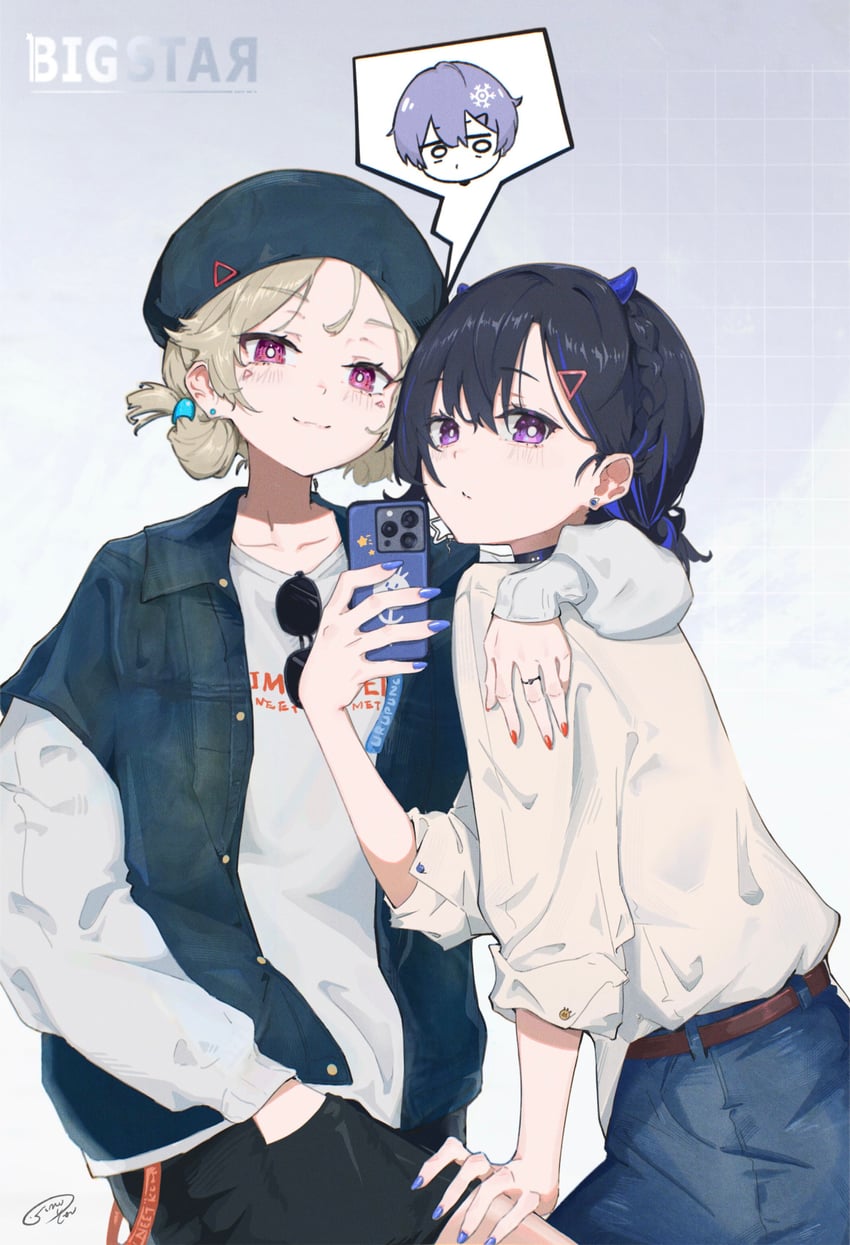 ichinose uruha, komori met, and shirayuki reid (vspo! and 2 more) drawn by simuyutou