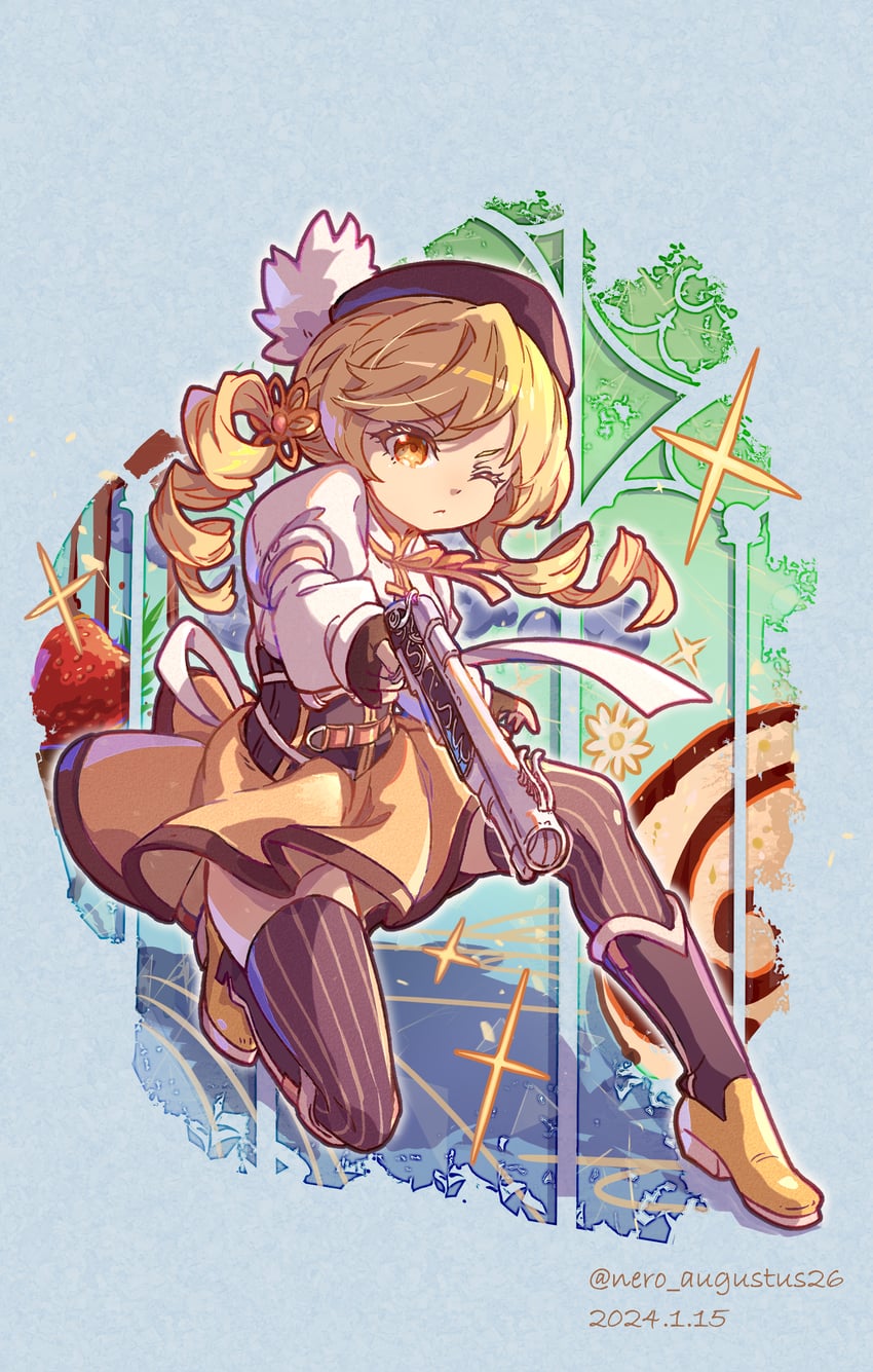 tomoe mami (mahou shoujo madoka magica) drawn by nero_augustus