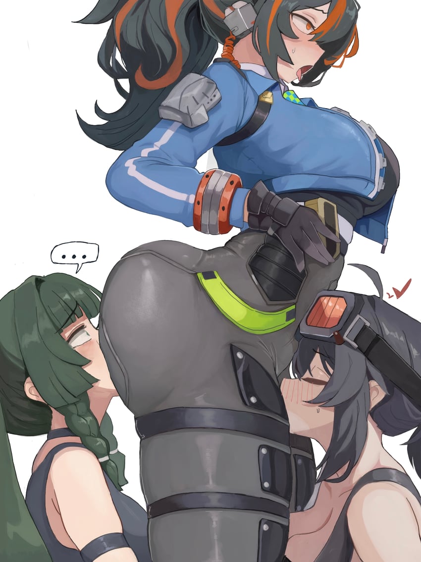 zhu yuan, qingyi, and grace howard (zenless zone zero) drawn by kim_somang