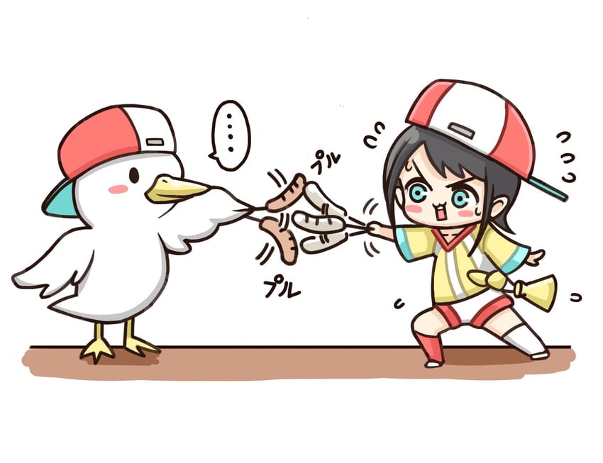 oozora subaru and subaru duck (hololive and 1 more) drawn by koritama