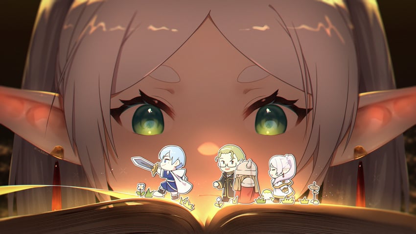 frieren, himmel, eisen, and heiter (sousou no frieren) drawn by catbox233