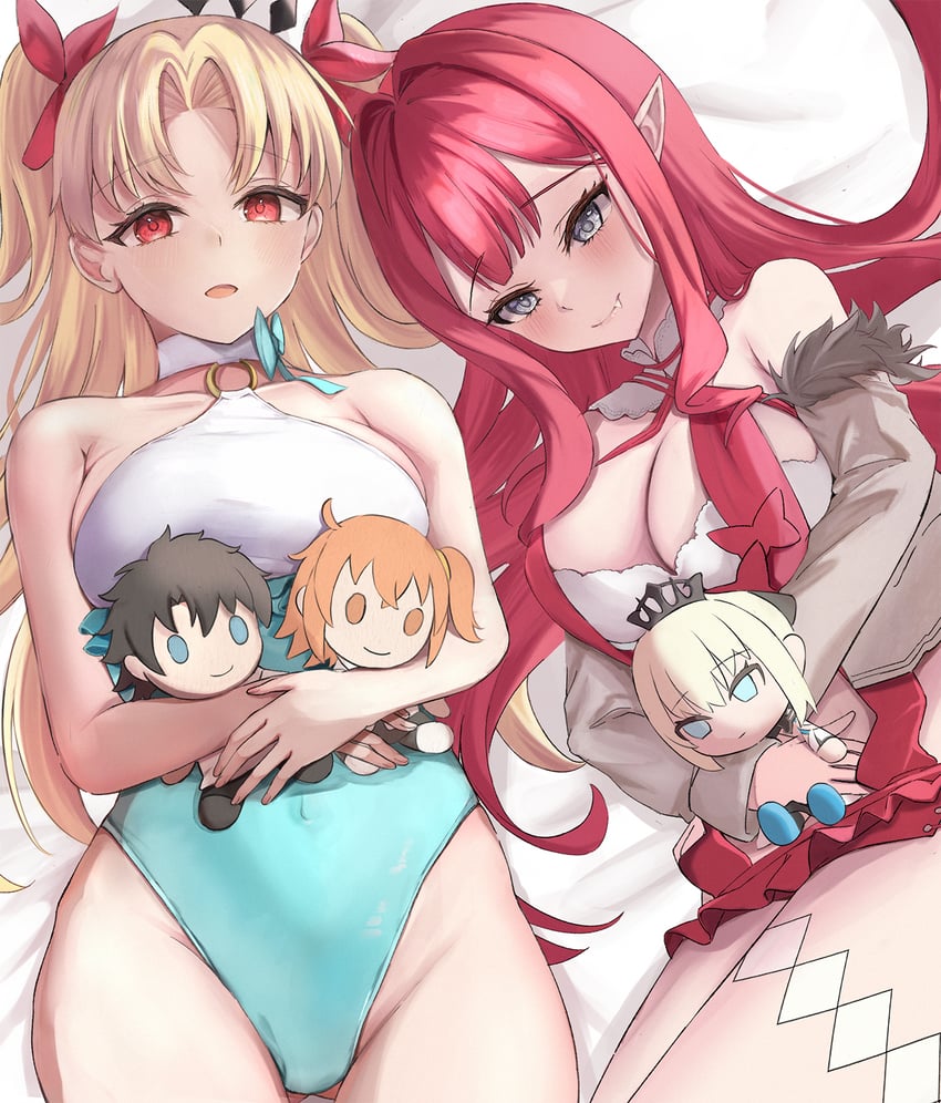 fujimaru ritsuka, baobhan sith, ereshkigal, morgan le fay, and space ereshkigal (fate and 1 more) drawn by victormok85