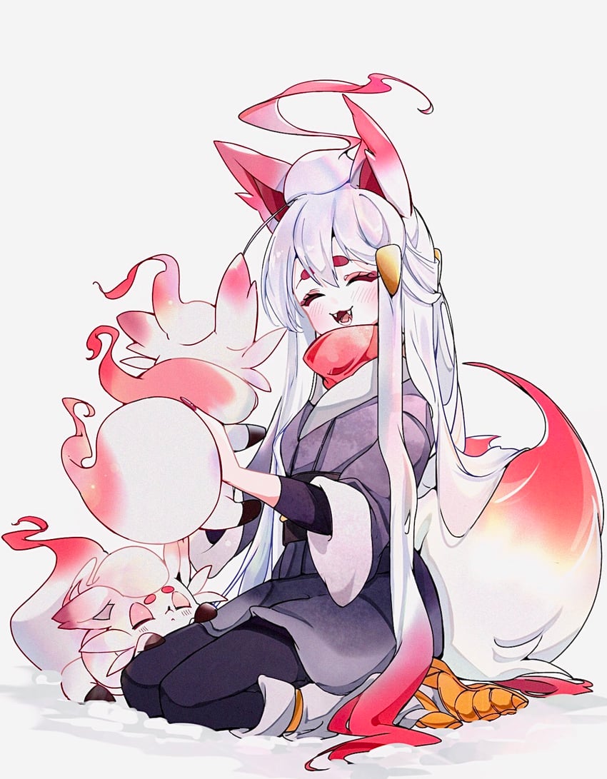 akari and hisuian zorua (pokemon and 1 more) drawn by cocoa_s3