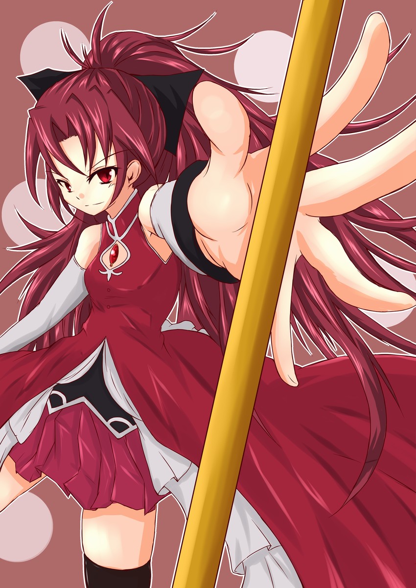 sakura kyoko (mahou shoujo madoka magica) drawn by tamu_shigeki