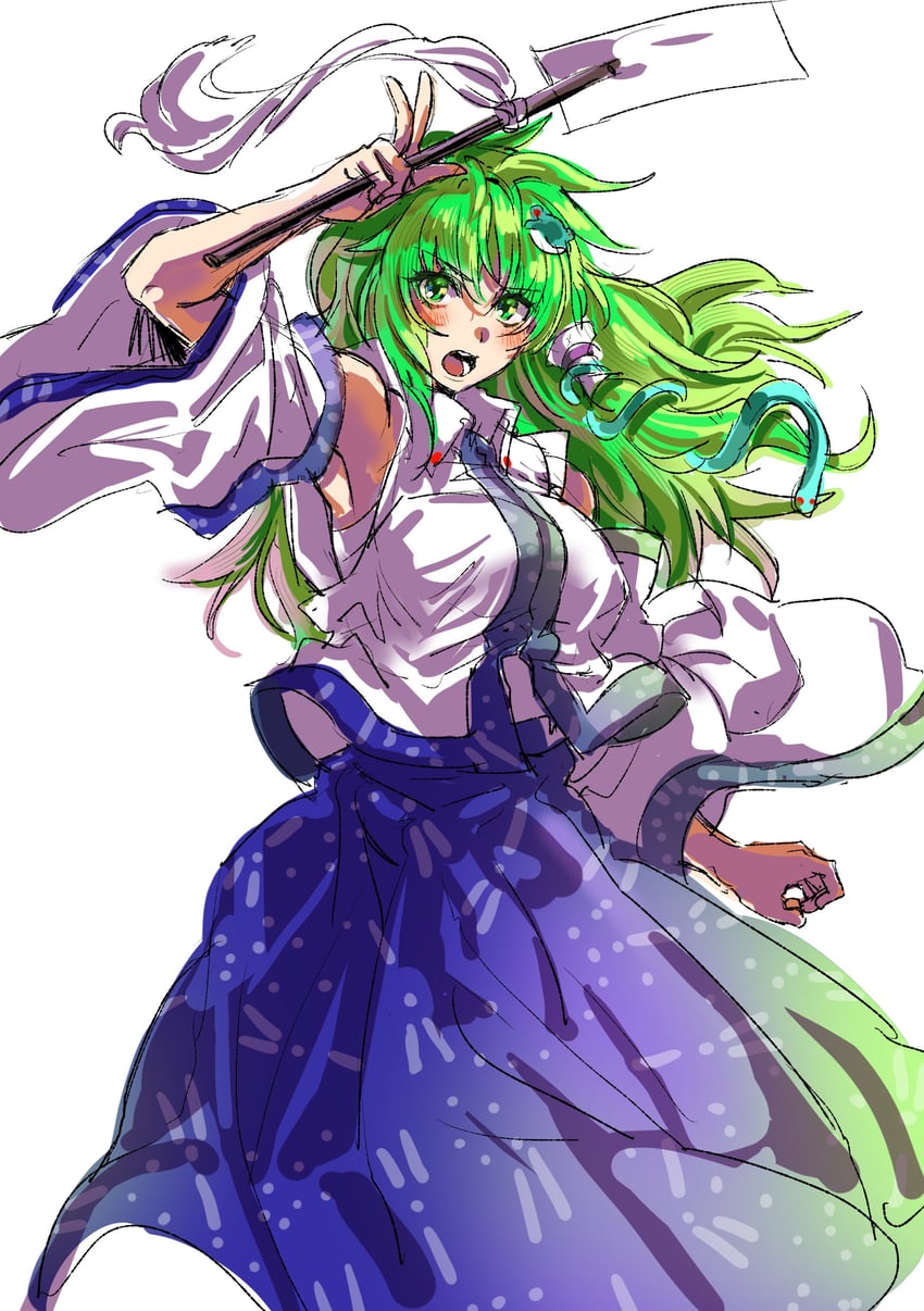 kochiya sanae (touhou and 1 more) drawn by kuya_(hey36253625)