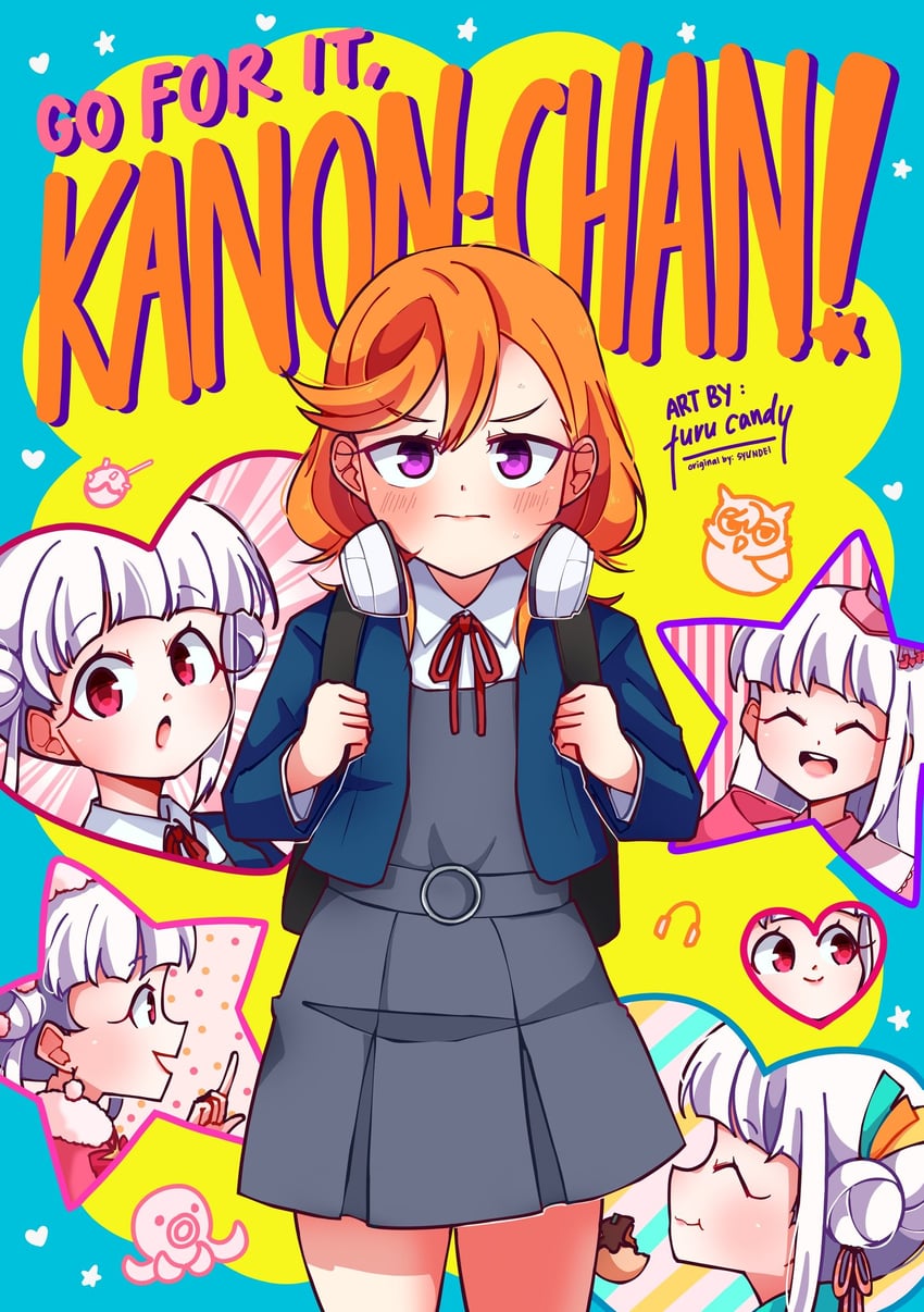 shibuya kanon, arashi chisato, and manmaru (love live! and 2 more) drawn by furu_candy