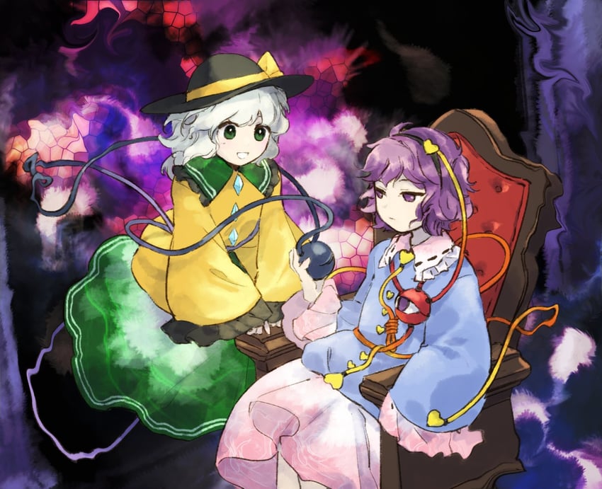 komeiji koishi and komeiji satori (touhou) drawn by kaigen_1025
