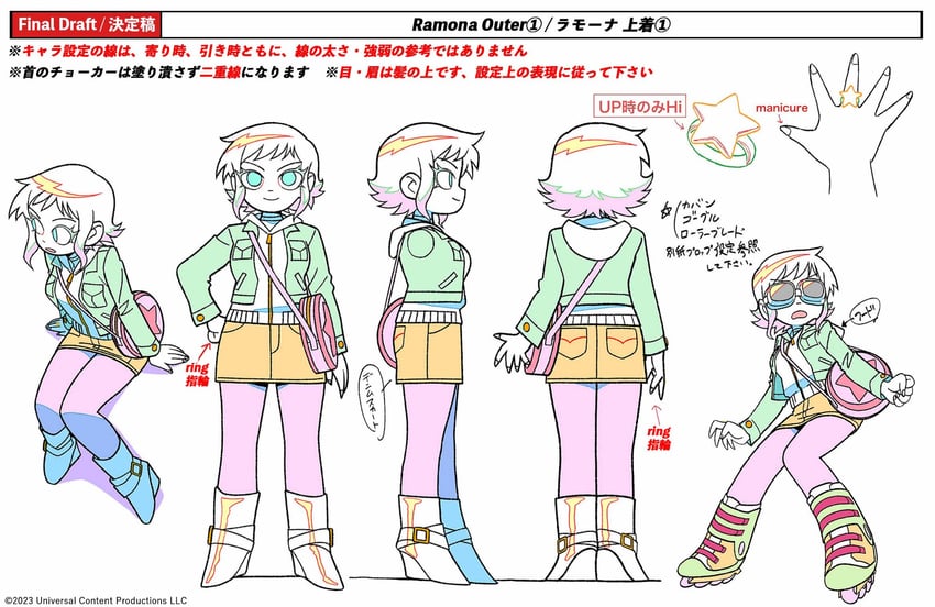 ramona flowers (scott pilgrim and 1 more) drawn by handa_shuuhei