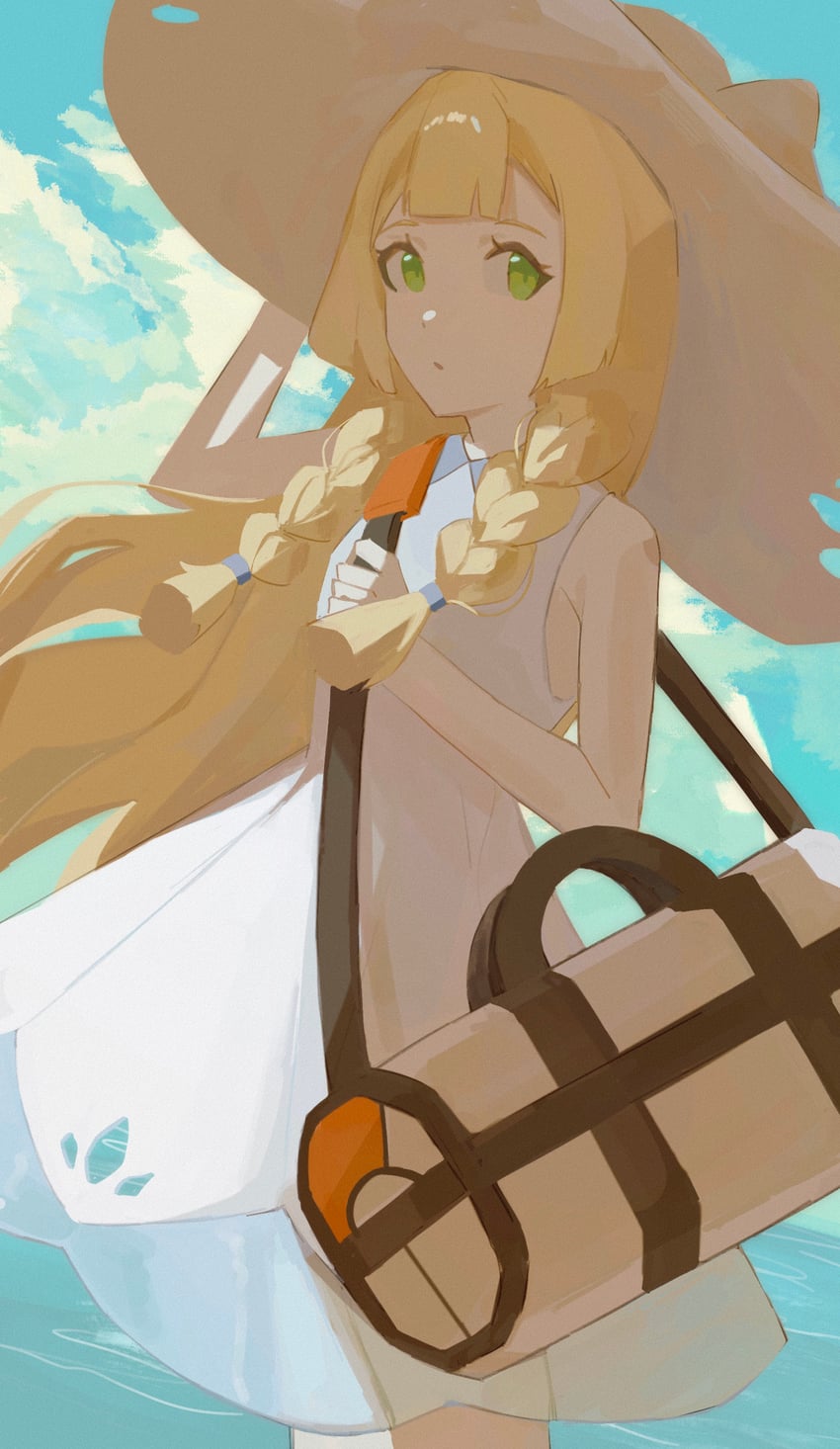lillie (pokemon and 1 more) drawn by ka_doku