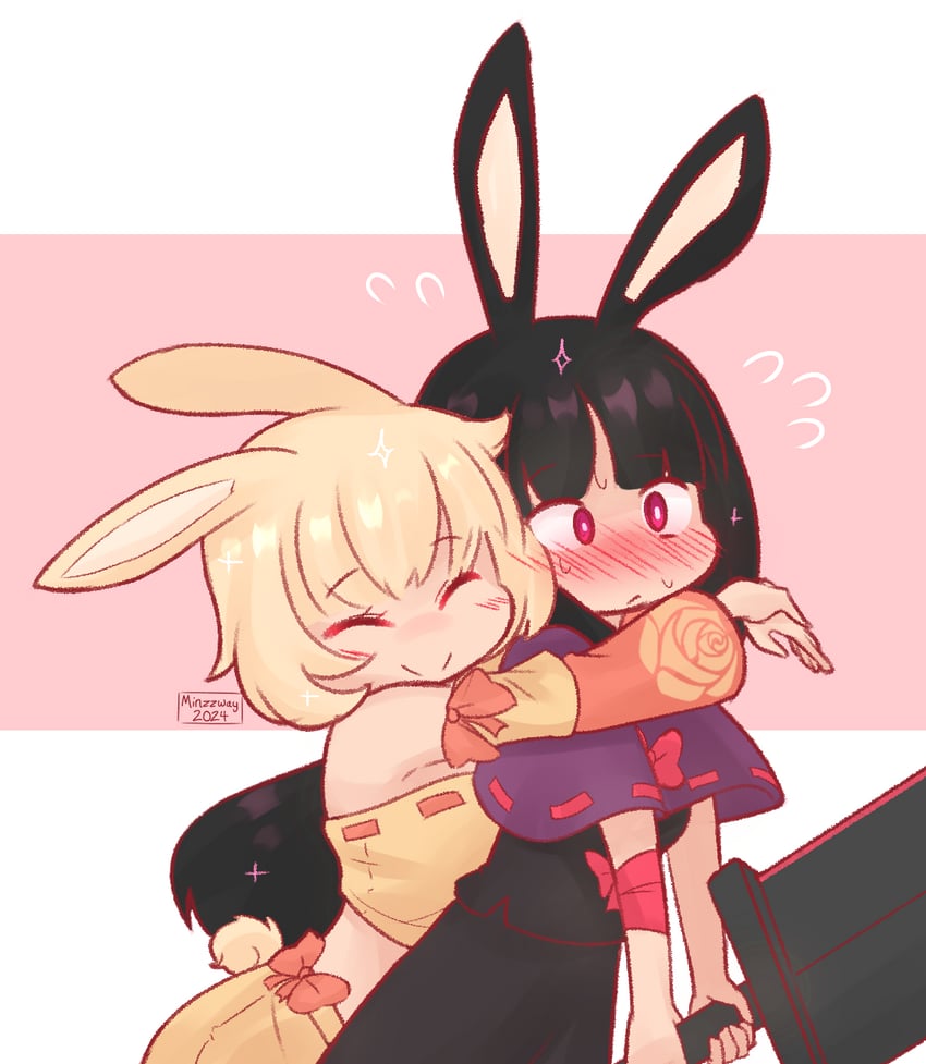 heavyblade rabbit and dancer rabbit (rabbit and steel) drawn by minzzway
