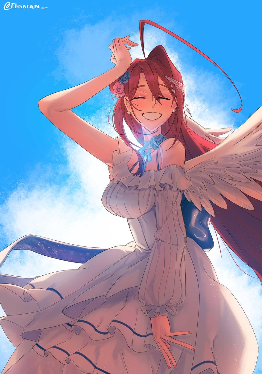 elizabeth rose bloodflame (hololive and 1 more) drawn by elisbian