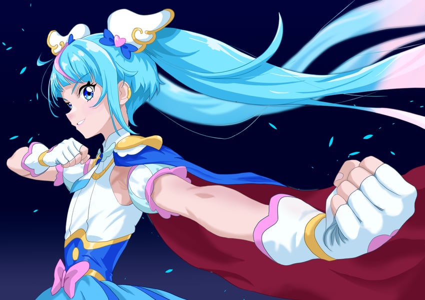 sora harewataru and cure sky (precure and 1 more) drawn by keshizumi_no_yudoufu