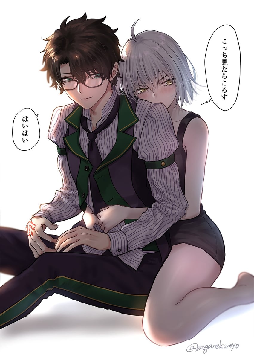 fujimaru ritsuka and jeanne d'arc alter (fate and 1 more) drawn by omizu_(omz)