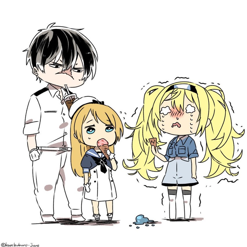 admiral, gambier bay, and jervis (kantai collection) drawn by susamibukuro