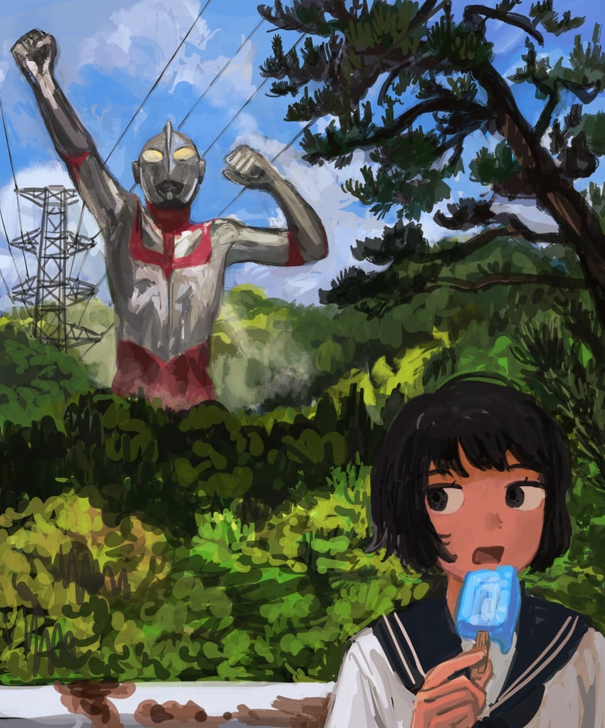 ultraman (ultra series and 1 more) drawn by minahamu