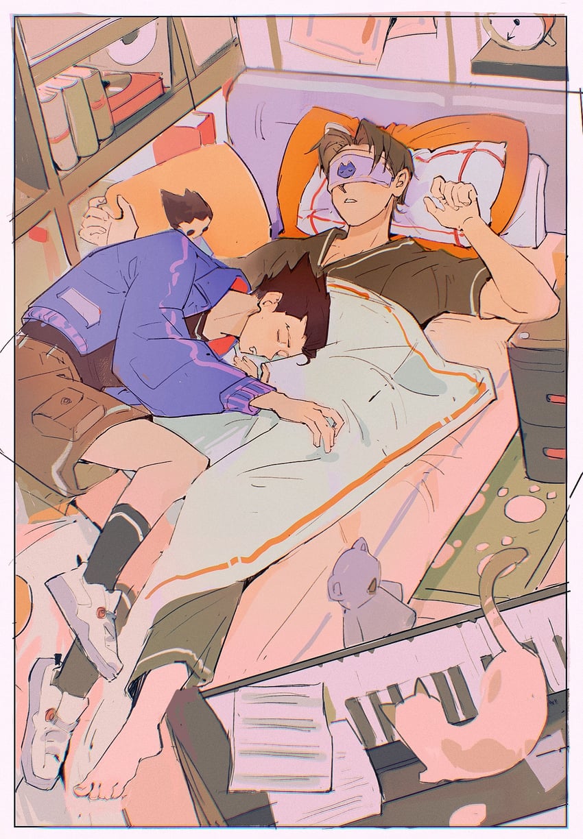 phoenix wright and miles edgeworth (ace attorney) drawn by liyuliyuzhou