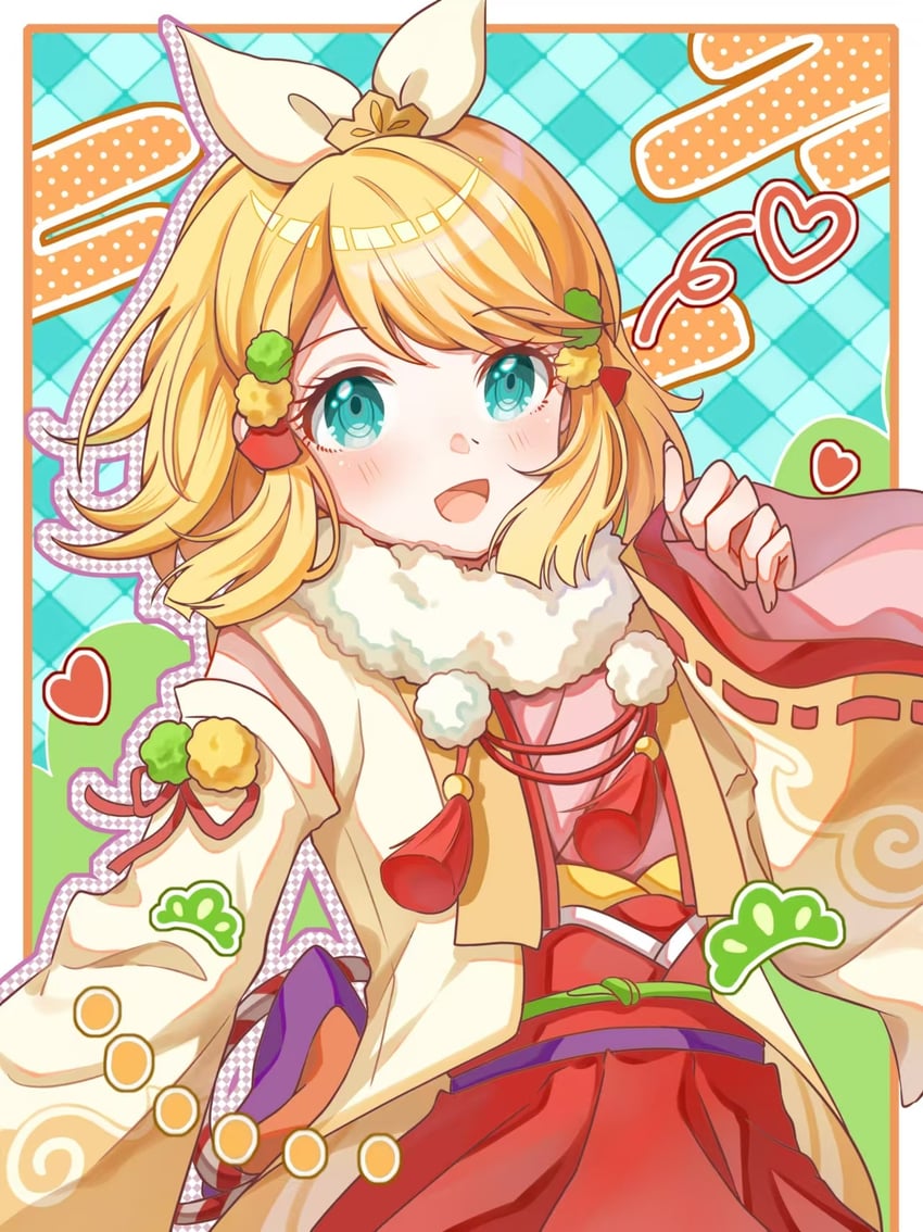 kagamine rin and wonderlands x showtime rin (vocaloid and 1 more) drawn by lulutmi