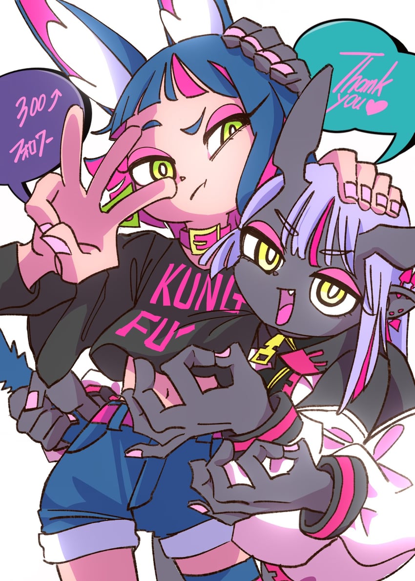 sammy and yuezu (kung-fu-piggy) drawn by karasuma_nga