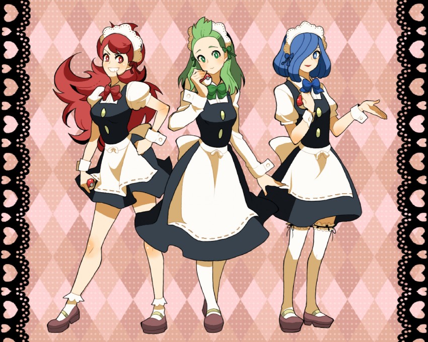 cilan, cress, and chili (pokemon and 1 more) drawn by chorobi