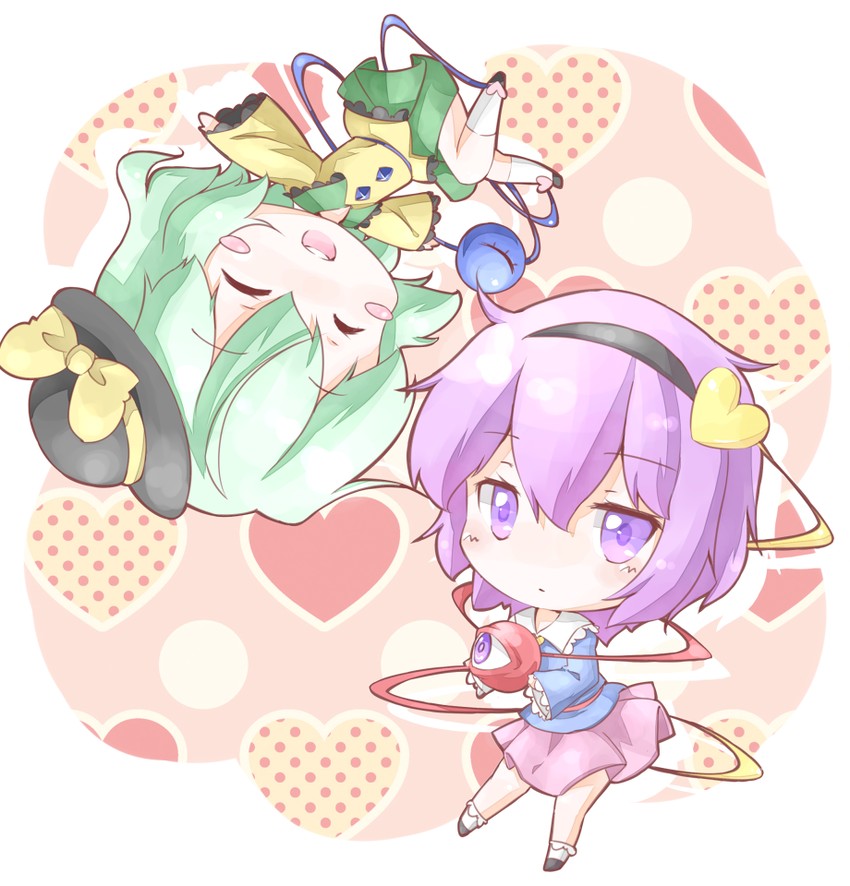komeiji koishi and komeiji satori (touhou) drawn by giwa