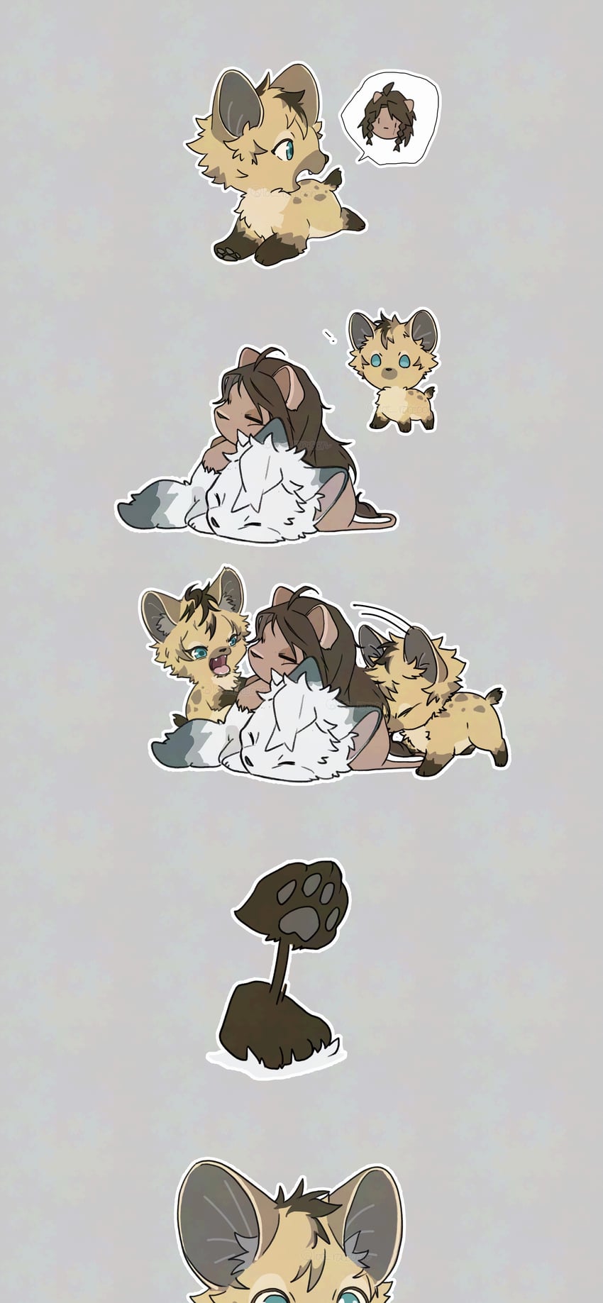 leona kingscholar, ruggie bucchi, and jack howl (twisted wonderland) drawn by raccoonlot