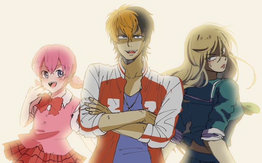 himawari ranna, osanada sayuri, and iinuma haruya (rokudou no onna-tachi) drawn by sosebati