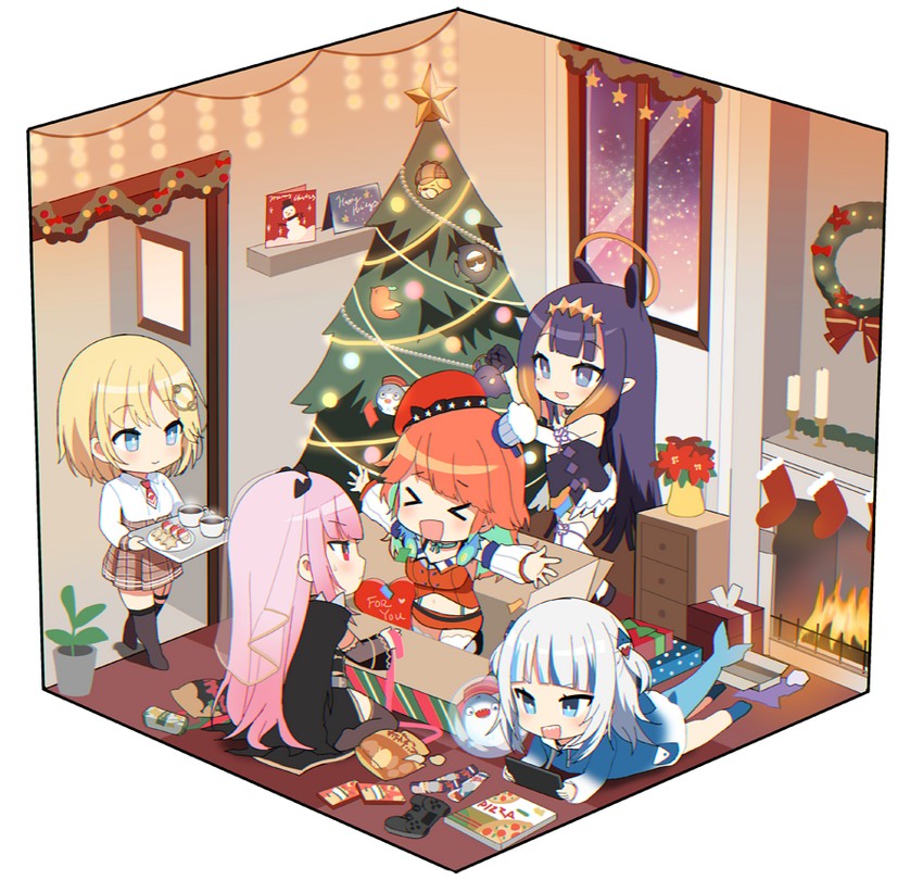 gawr gura, mori calliope, ninomae ina'nis, takanashi kiara, watson amelia, and 7 more (hololive and 1 more) drawn by kurot