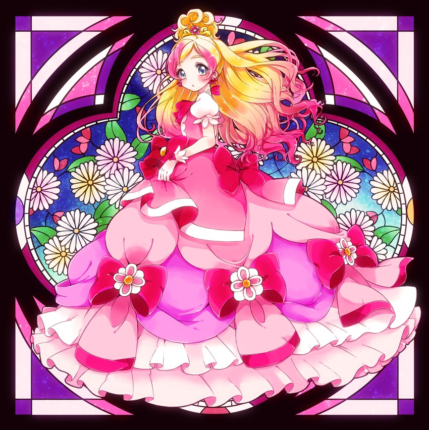 haruno haruka and cure flora (precure and 1 more) drawn by kuzumochi