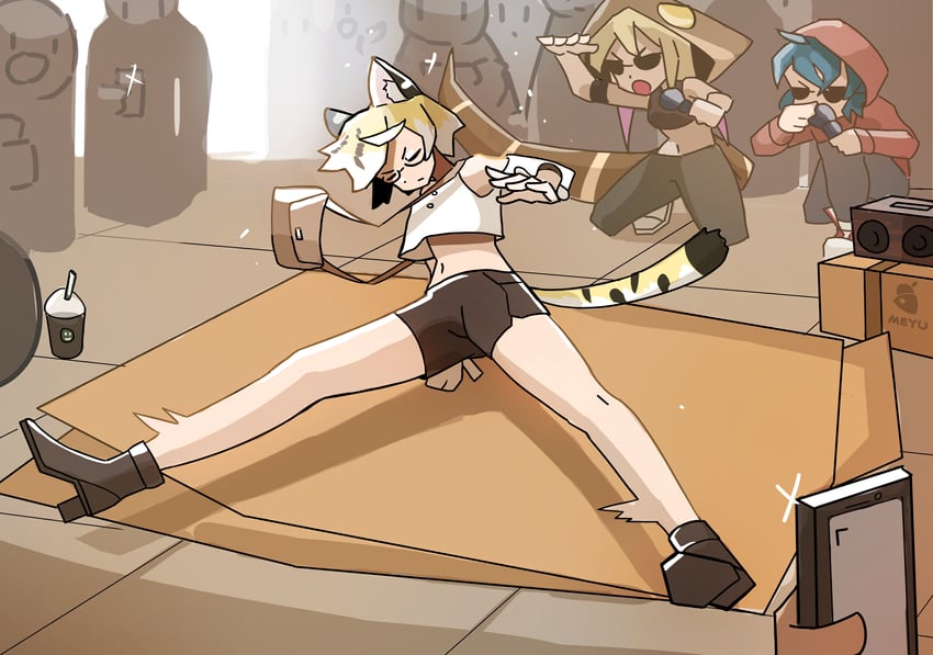 tsuchinoko, margay, and king cobra (kemono friends) drawn by tommyyu4000