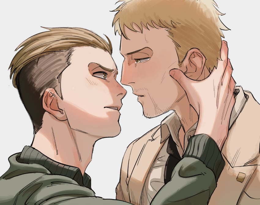 reiner braun and porco galliard (shingeki no kyojin) drawn by sssida3