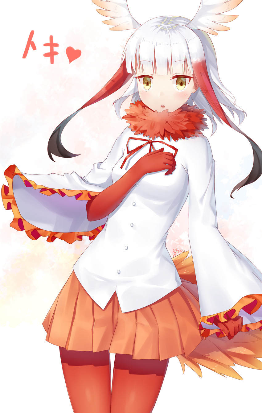 japanese crested ibis (kemono friends) drawn by ji_dao_ji