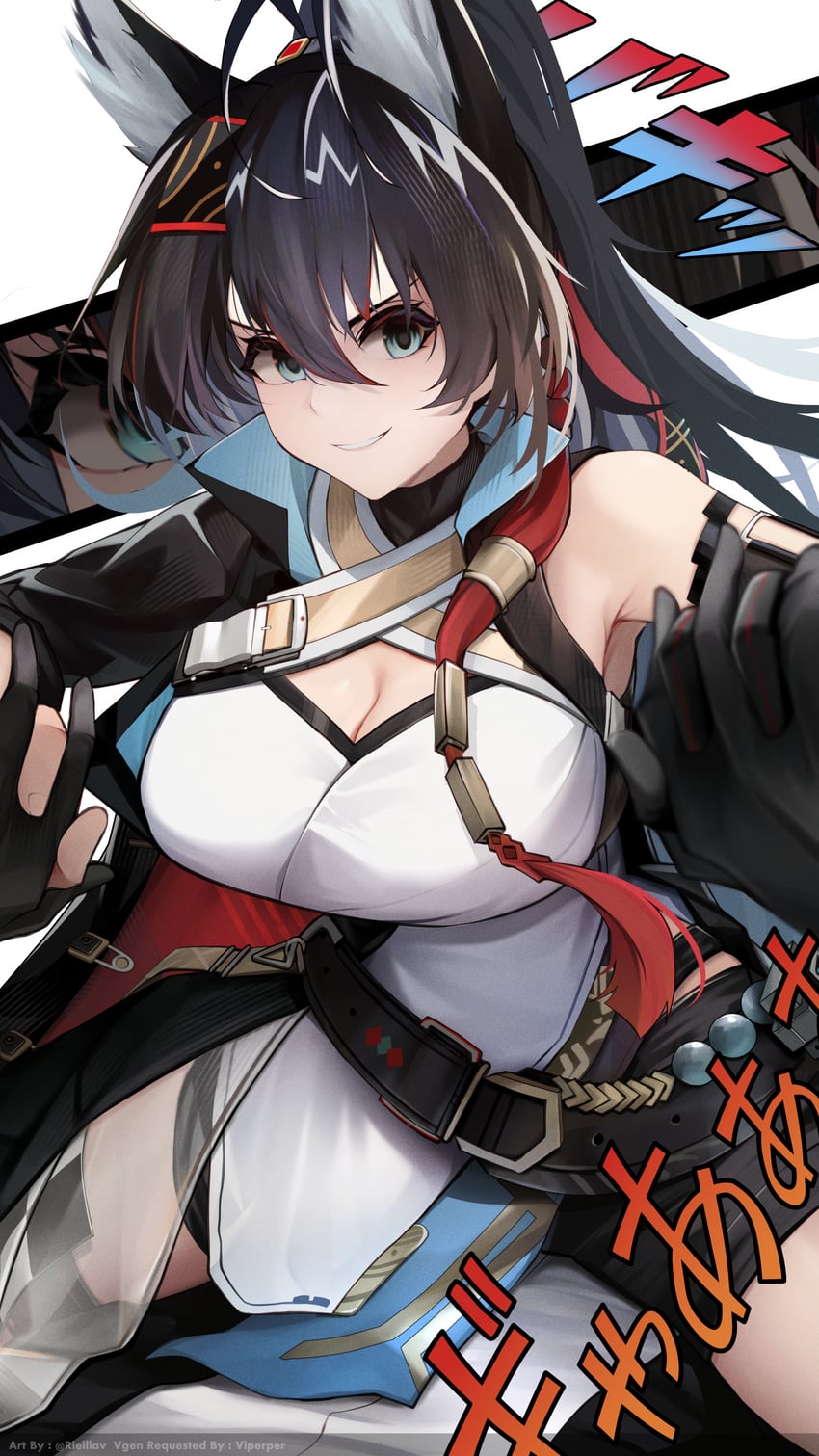 blaze and blaze the igniting spark (arknights) drawn by lavriell