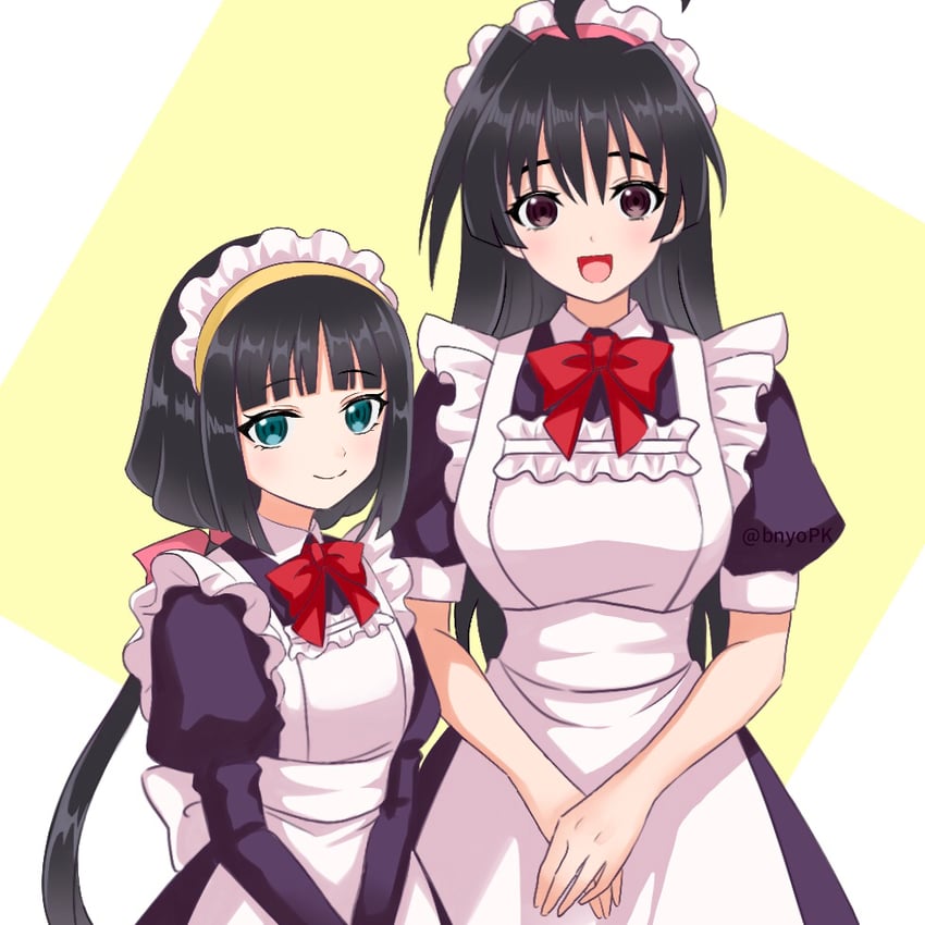 mochizuki ayako and shizuku (nige jouzu no wakagimi) drawn by naano_(sakikou)