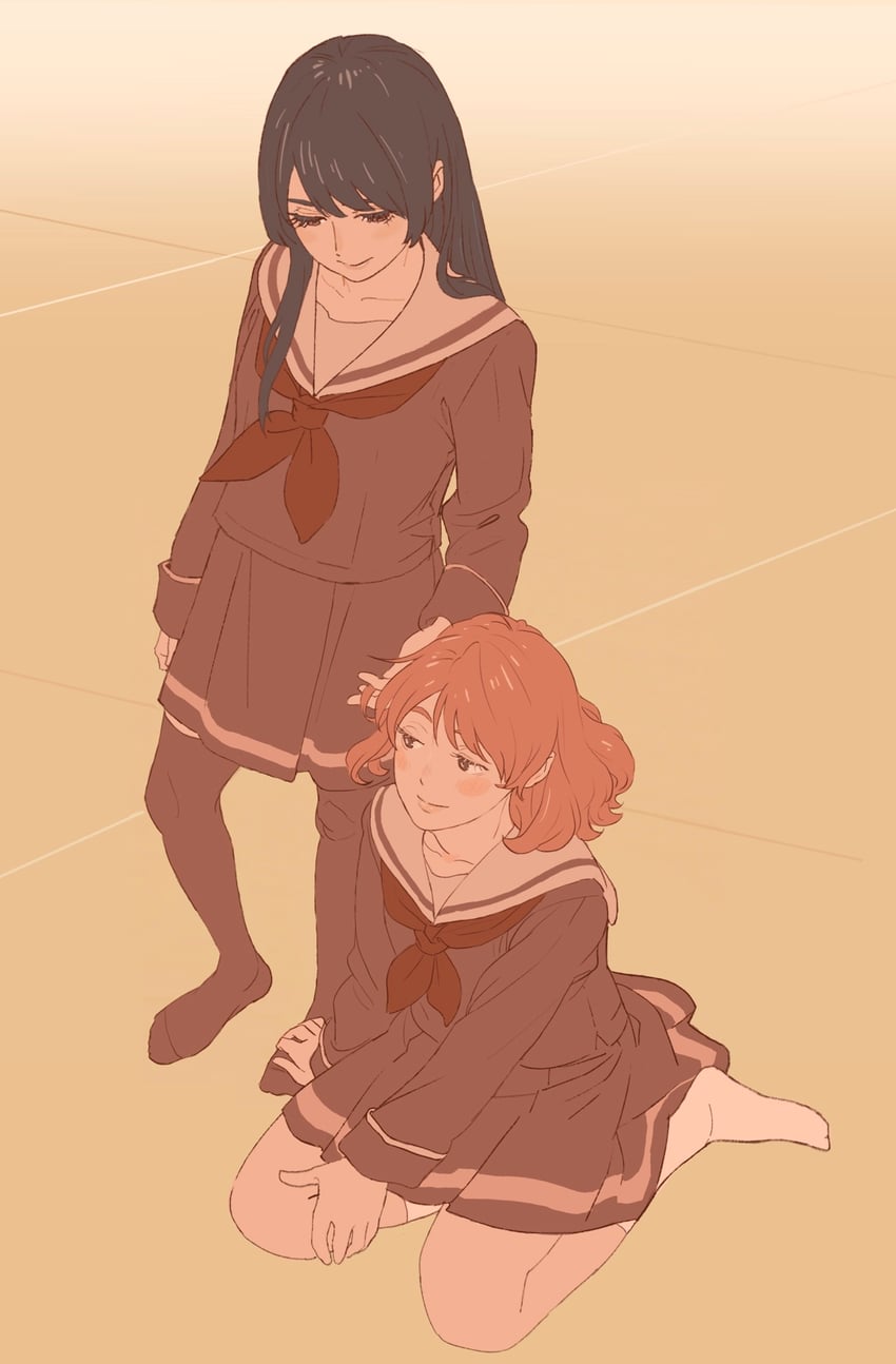oumae kumiko and kousaka reina (hibike! euphonium) drawn by 55bata6rou