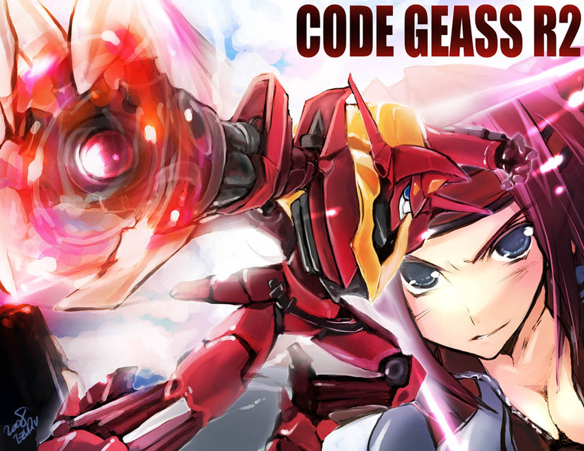 kouzuki kallen, guren, guren mk-ii, and guren flight-enabled version (code geass) drawn by nekou_izuru