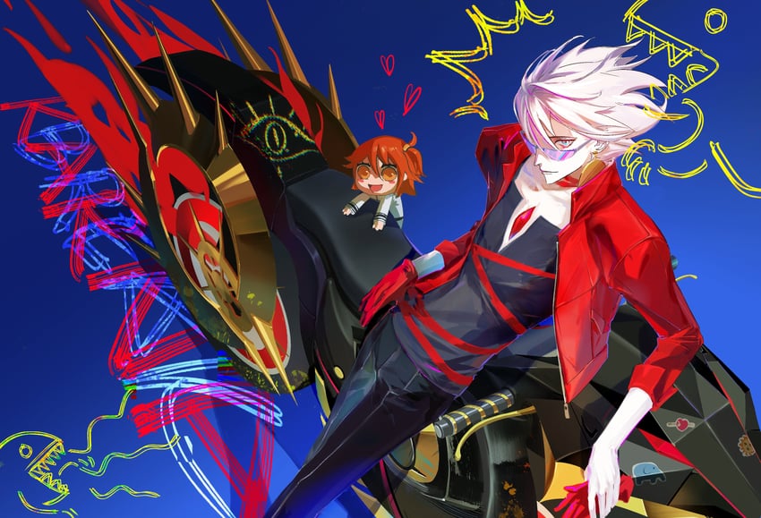 fujimaru ritsuka and karna (fate and 1 more) drawn by siyemmm