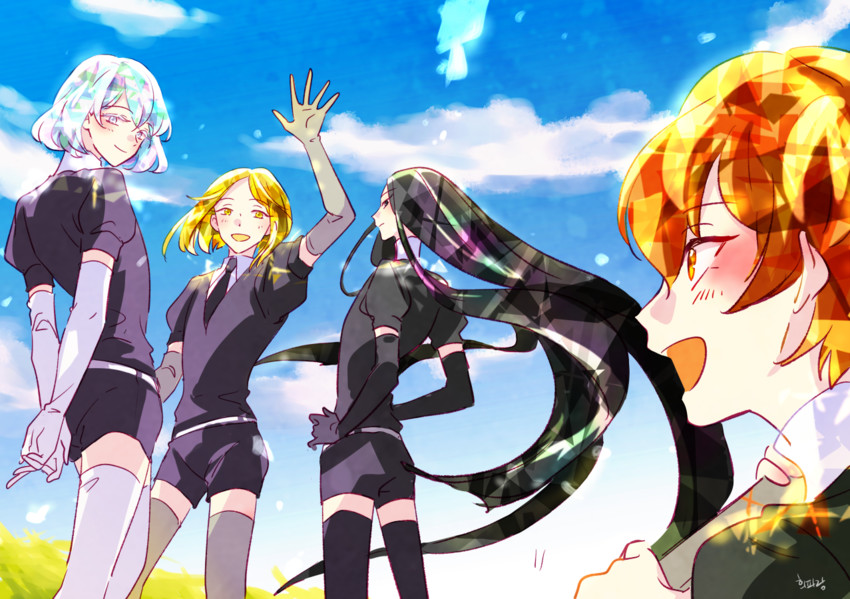 diamond, bort, yellow diamond, and zircon (houseki no kuni) drawn by heeparang
