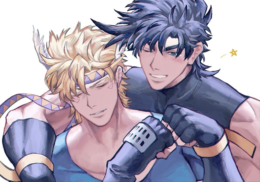 joseph joestar and caesar anthonio zeppeli (jojo no kimyou na bouken and 1 more) drawn by musou_(asatomjj)
