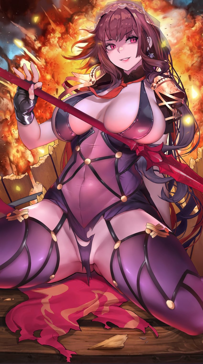 scathach (fate and 1 more) drawn by 504_gateway
