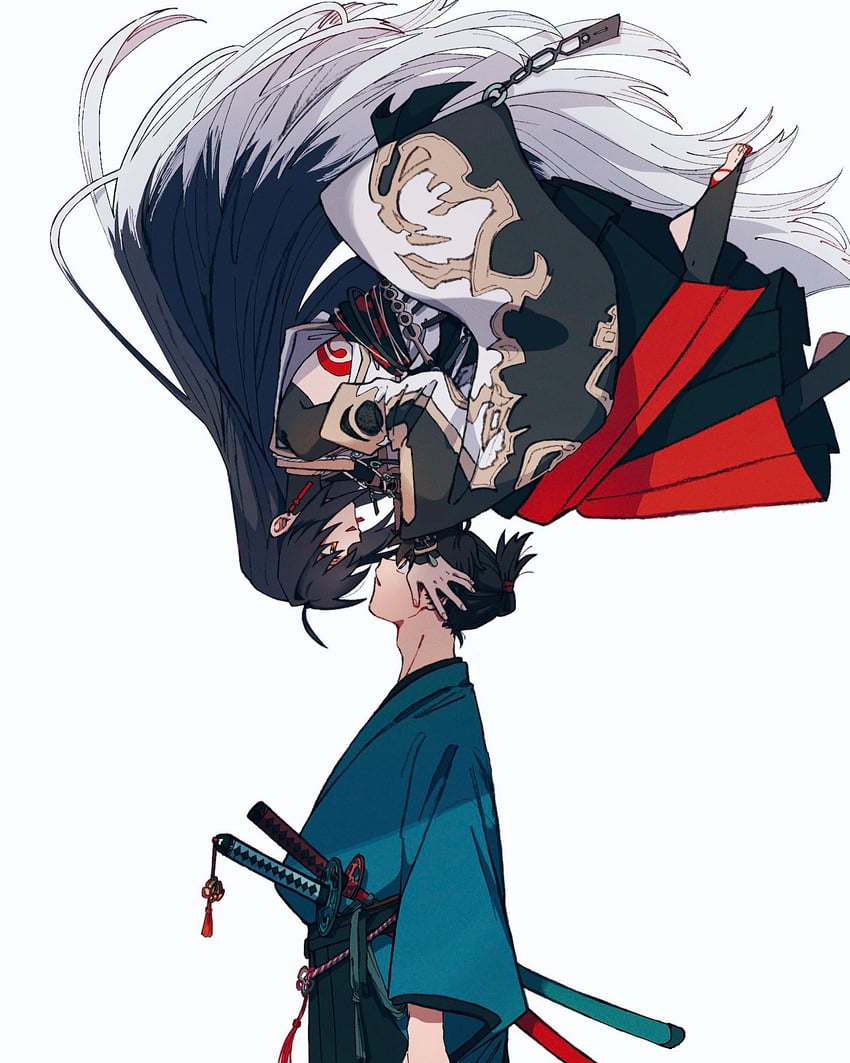 yamato takeru and miyamoto iori (fate and 2 more) drawn by yuu_(yuuka_8018)