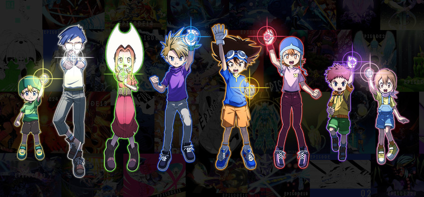 Yagami Hikari Yagami Taichi Tachikawa Mimi Takaishi Takeru Takenouchi Sora And 3 More Digimon And 1 More Drawn By b Fabio8552 Danbooru