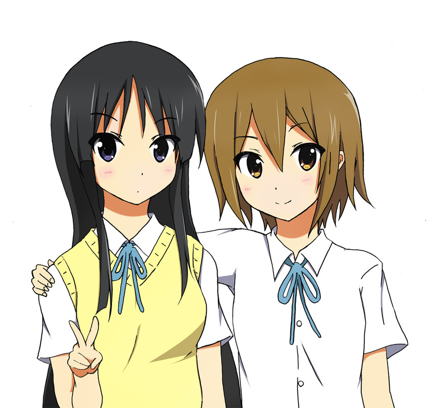 akiyama mio and tainaka ritsu (k-on!) drawn by tsukishima_aoi