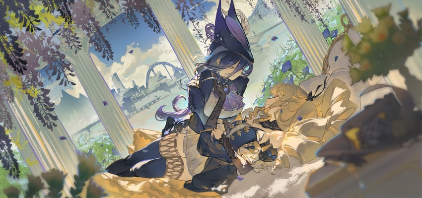 clorinde and navia (genshin impact) drawn by yang_lizi