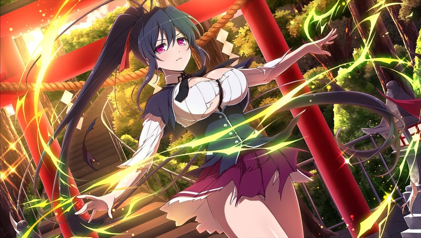 himejima akeno (senran kagura and 2 more) drawn by yaegashi_nan