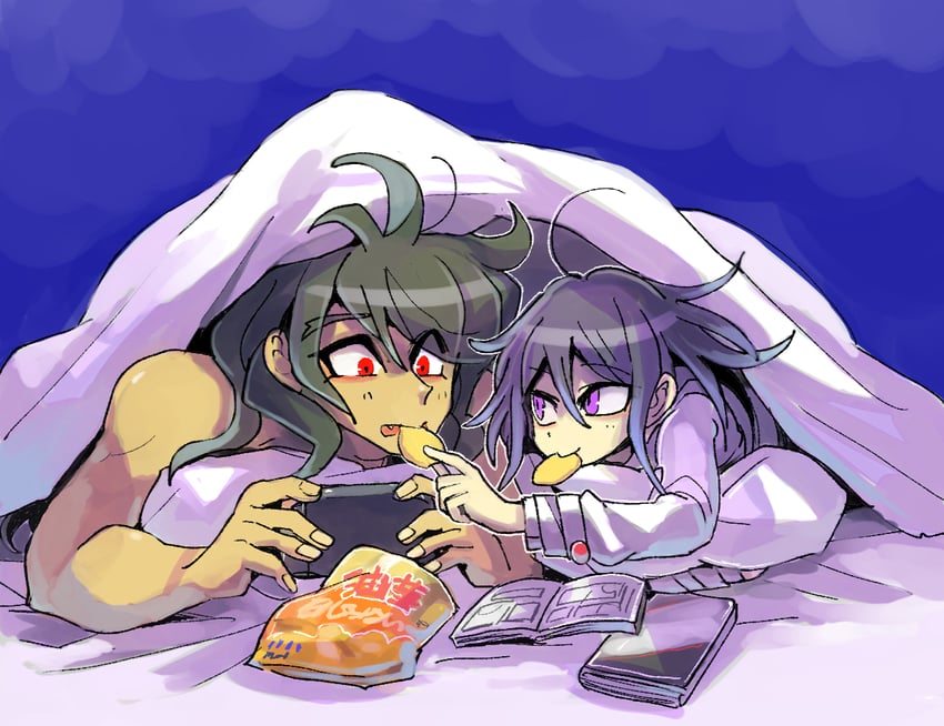 oma kokichi and gokuhara gonta (danganronpa and 1 more) drawn by kumakoro_(tetsupag)