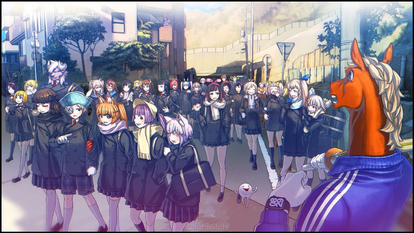 tokino sora, kizuna ai, kaguya luna, dennou shoujo siro, mirai akari, and 27 more (hololive and 15 more) drawn by raichi_(litchixlitchi)