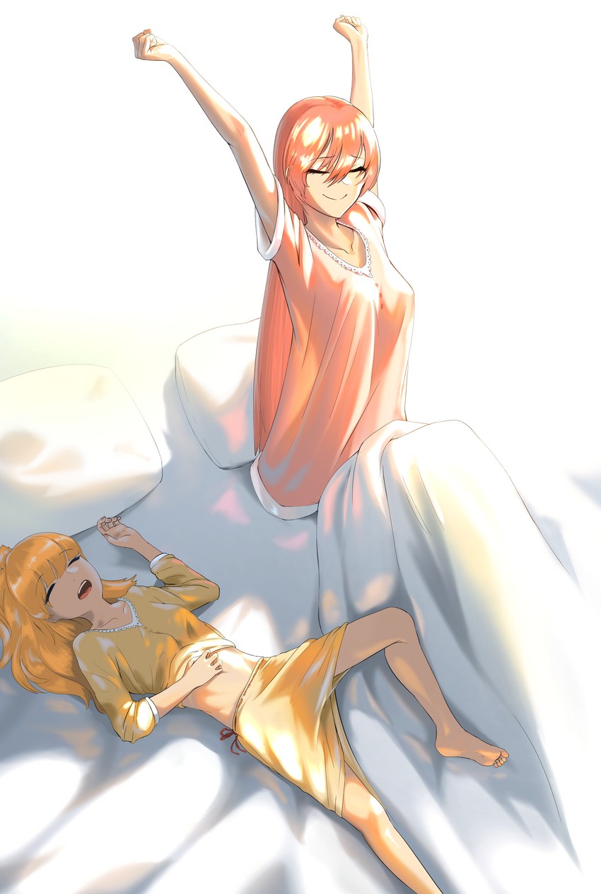 jougasaki mika and jougasaki rika (idolmaster and 1 more) drawn by changetofantasy