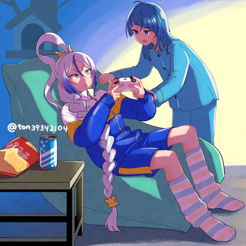 sora harewataru and shalala (precure and 1 more) drawn by ton_(ton39342104)