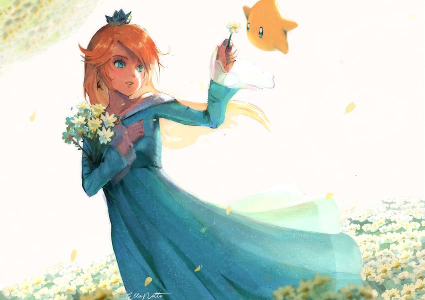 rosalina and luma (mario and 1 more) drawn by ellanotte