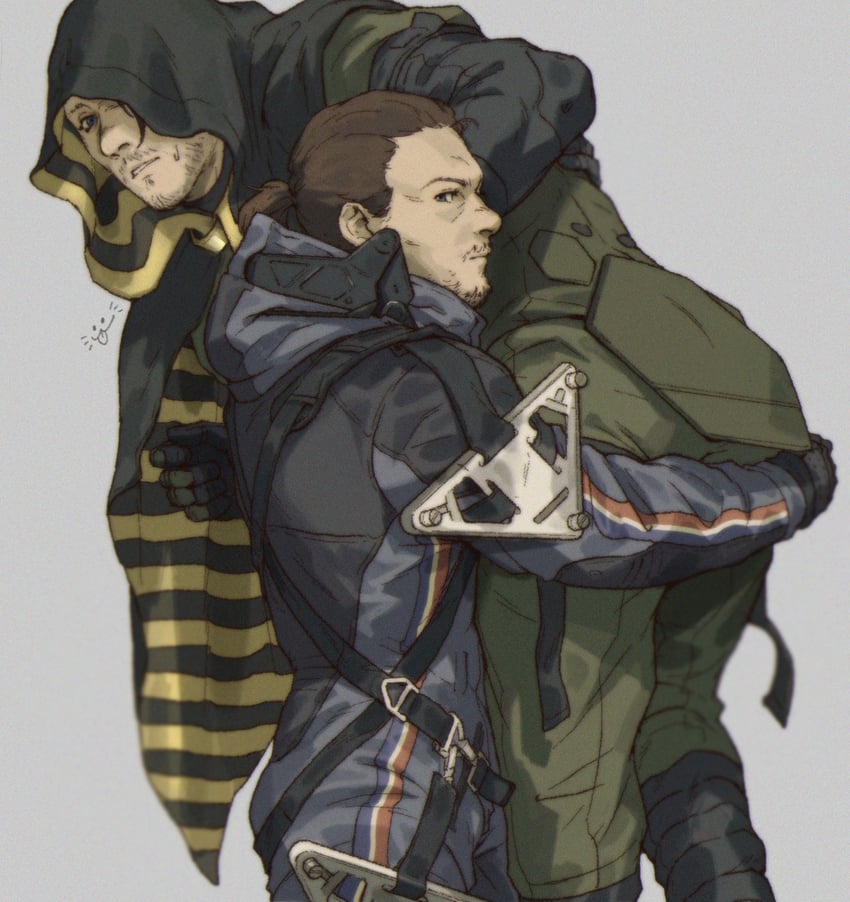 sam porter bridges and higgs (death stranding) drawn by hamms_hamss